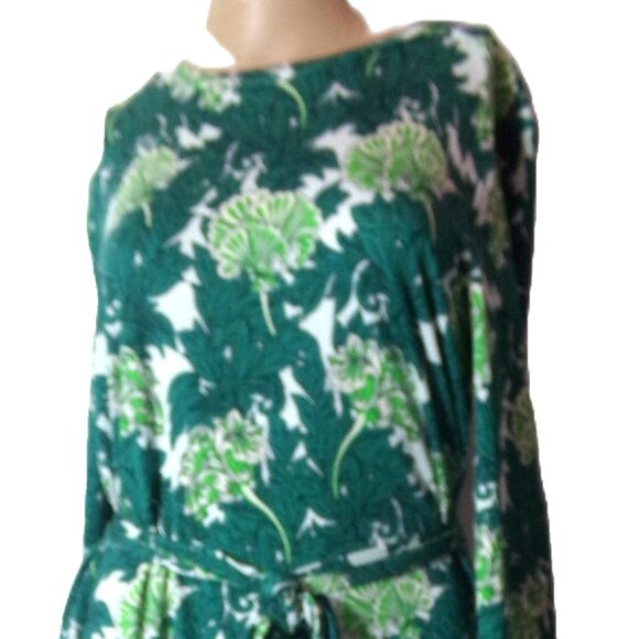 nwot MaxMara Weekend sz small green multi long sleeve a line dress - Picture 1 of 13